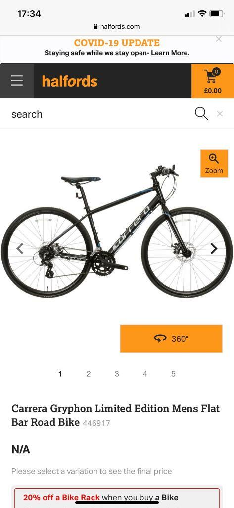 carrera gryphon limited edition mens flat bar road bike